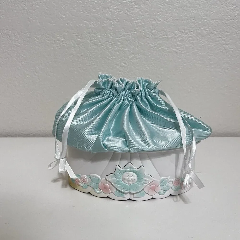 Vintage Cabbage Patch Kids Doll Magic Nursery Cradle Carriage Green Set 1998